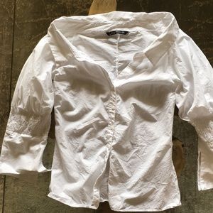 Zara Woman white button up blouse.